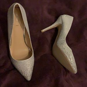 Aldo sparkly silver high heels